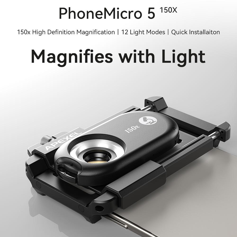 Quick Release Cellphone Microscope Portable Mobilephone Microscope High Magnification CPL Polarized Lenses Eliminate