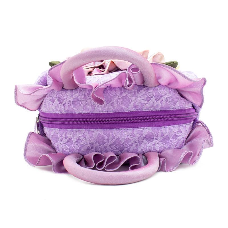 Women Summer Portable Cloth Bag Sweet Lace Flower Small Bag Zipper Mobile Phone Bag