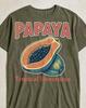 T-shirt Douceur Tropicale Papaye, T-shirt Graphique Coucher de Soleil Vibrant Papayes, T-shirt Morsure de Fruit Lumineuse, Cadeau Tropical pour Gourmand