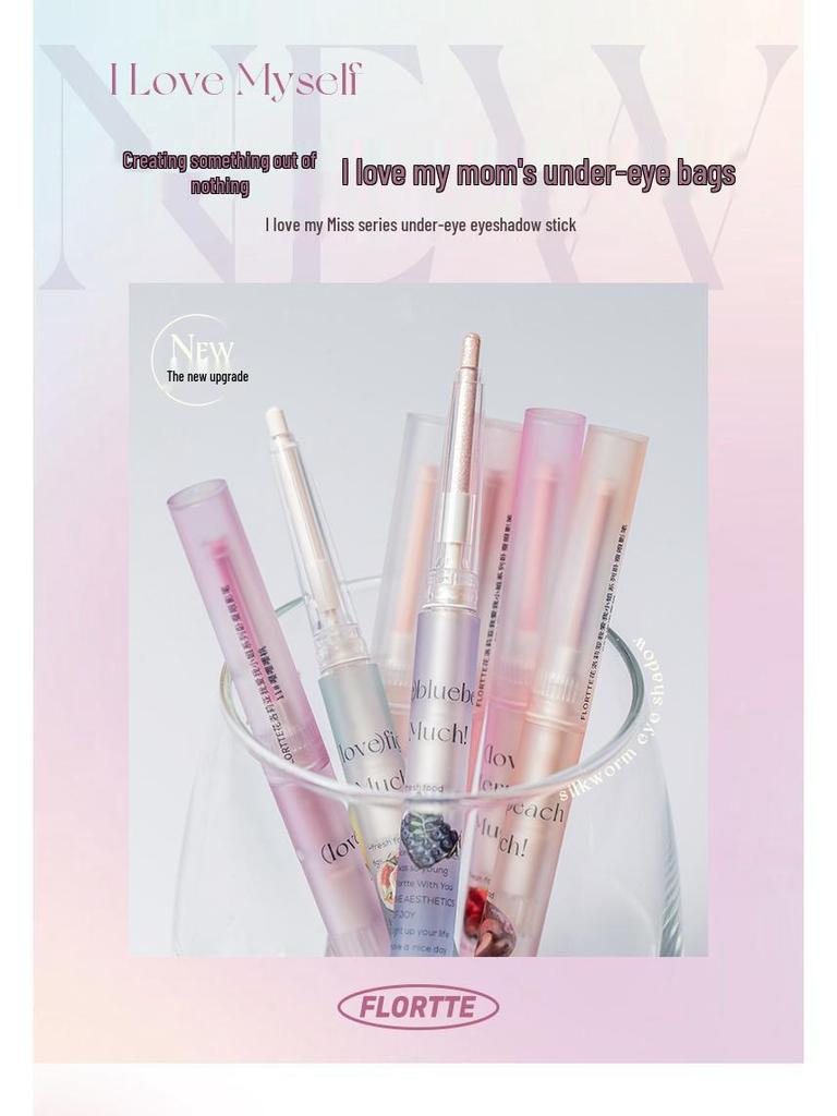 FLORTTE Pearl Shimmer Under-Eye Gel Pencil - Long-Lasting, Highlighting Eyeshadow Stick