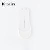 10 Pairs Thin Garter Cotton Boat  for Women Forefoot Thickened Pad Shockproof Anti-slip  Invisible No-drop High Heel Socks