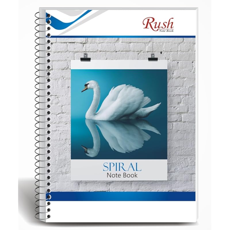 RUSH NOTE BOOKS Semi Rough A4 Spiral Notebook Ruled 400 Pages Notebook | Rough Notebooks 400 Pages Cheap | A4 Size Spira