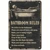 Vintage Totenkopf Toilettenregeln Metallposter Wanddekoration Badezimmerschild