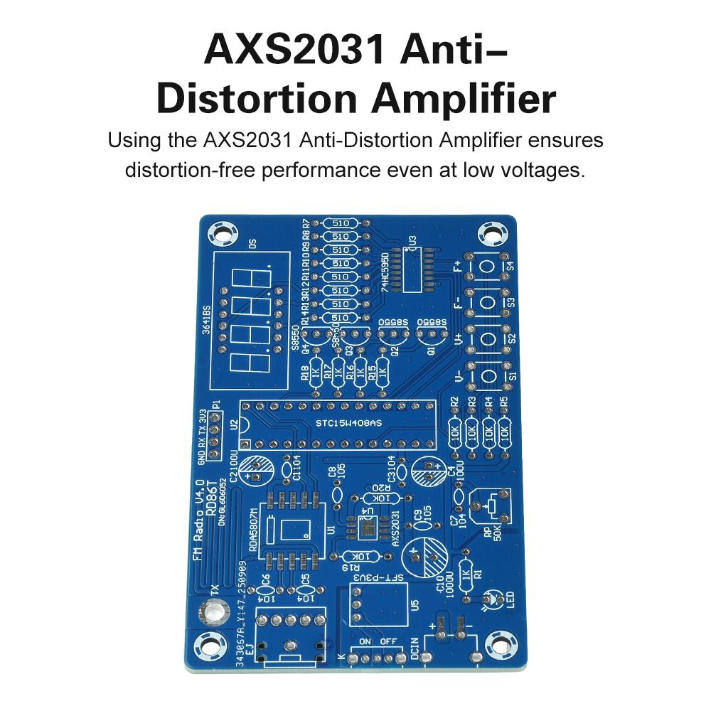 87.5-108MHz FM Radio Kit Digital Display Electronic Diy Parts Manual Welding Type C