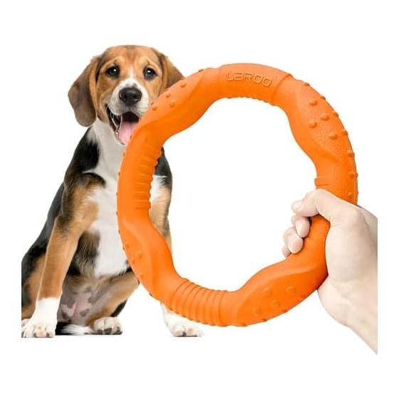 LaRoo Teddy Dog Dental Toy, Small Dog Chew Toy Durable, Round Frisbee 18cm Stress Relief for Pet Intelligence Training (Small and Medium Dogs),