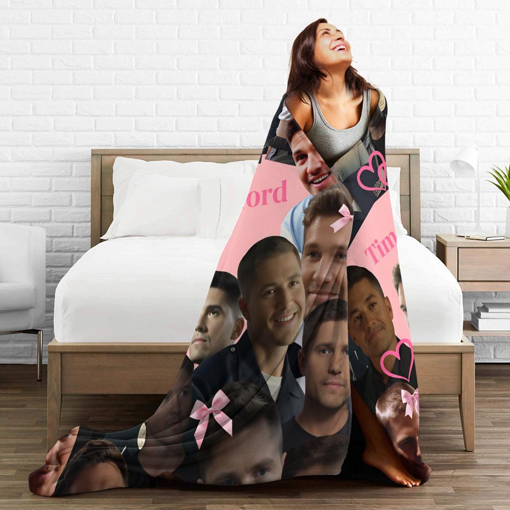 Tim Bradford The Rookie Flanelldecke Warme Überwurfdecke für Sofa Bett Camping Lustige Bettdecke Sofabettbezug