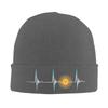 Argentina Sun May Heartbeat ECG Pulse Argentine Pride Knitted Hat for Women Unisex Beanie Winter Hats  Warm Melon Cap
