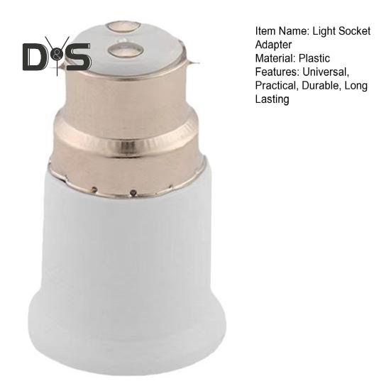 B22 To E27 Light Socket Adapter 100-250V AC Voltage Easy Installation Universal Light Bulb Holder Converter Adapter
