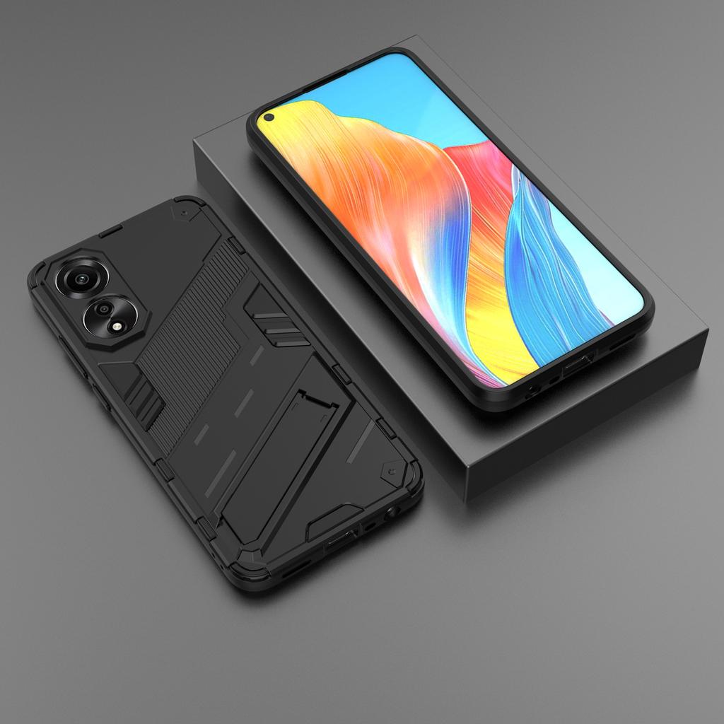 For Oppo A78 4G Case PC+TPU Kickstand Drop-proof Phone Cover