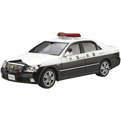 Aoshima Bunka Kyozai 1/24 Scale The Patrol Car Series No. 3 Toyota GRS182 Crown Patrol Car for Traffic Enforcement (2005) Plastic Model
