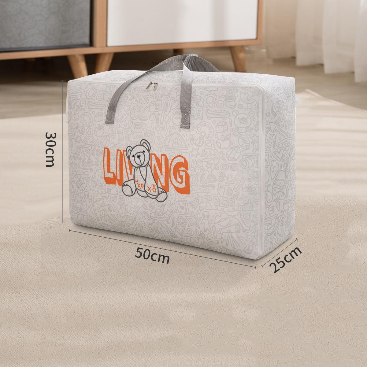 Сумка для переезда, стеганая сумка для хранения одежды, органайзер для одеял, утолщенная сумка из змеиной кожи, водонепроницаемая, влагостойкая, большая спортивная сумка S белый