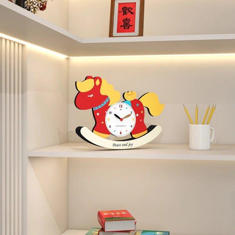 Creative Horse Table Clocks High-end Feel Decoration Item Table Clocks Simple Quiet Home Decor Orologio Da Tavolo YS40CC