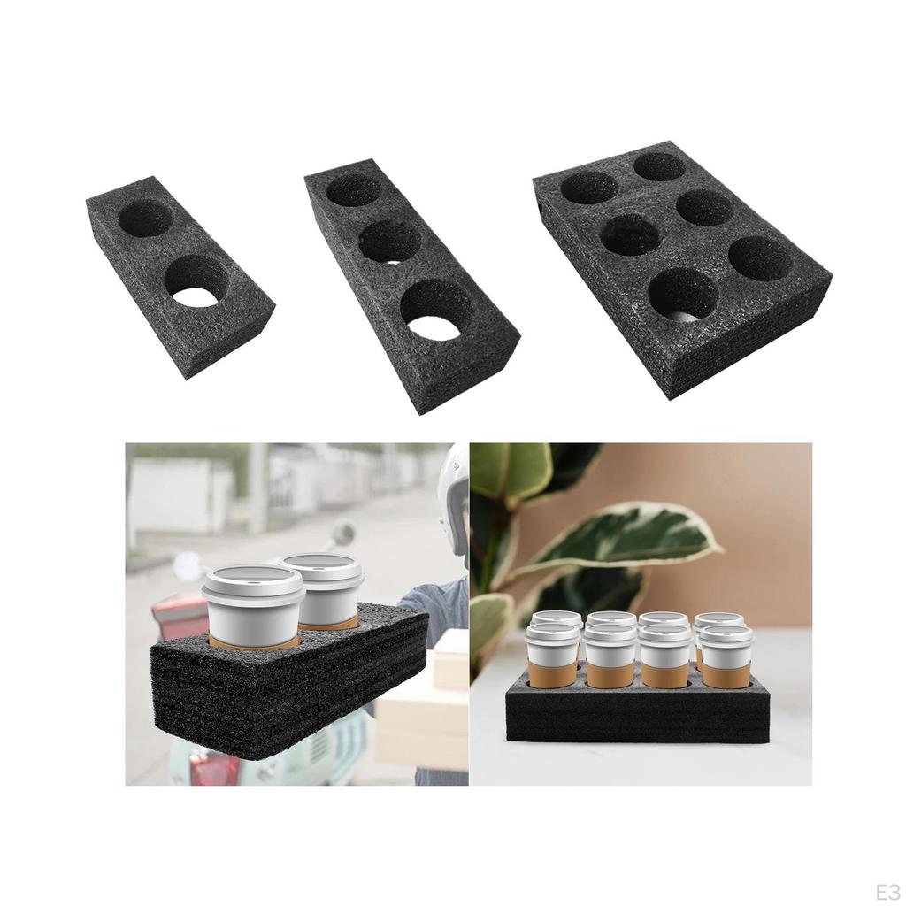 Coffee Tray Cup Holder Beverage Packaging Tool Drink Carrier Sponge Multi Holes Takeaway