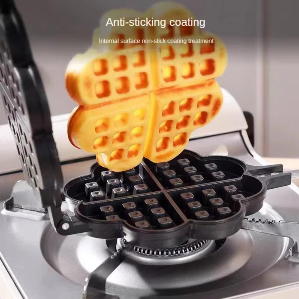 Double Side Waffle Baking Pan Non-stick Waffle Maker Heart Shaped Waffle Mold Breakfast