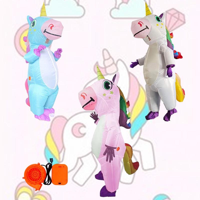 Cute Unicorn Inflatable Costume For Halloween And Christmas Performances
