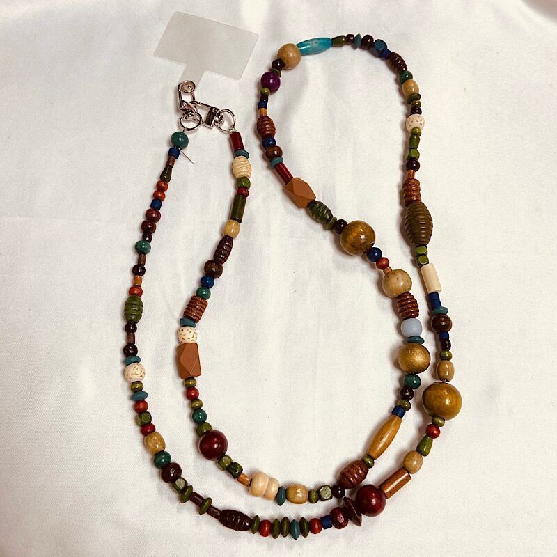 Phone Lanyard With Handmade Pvc Beads For Unisex Use