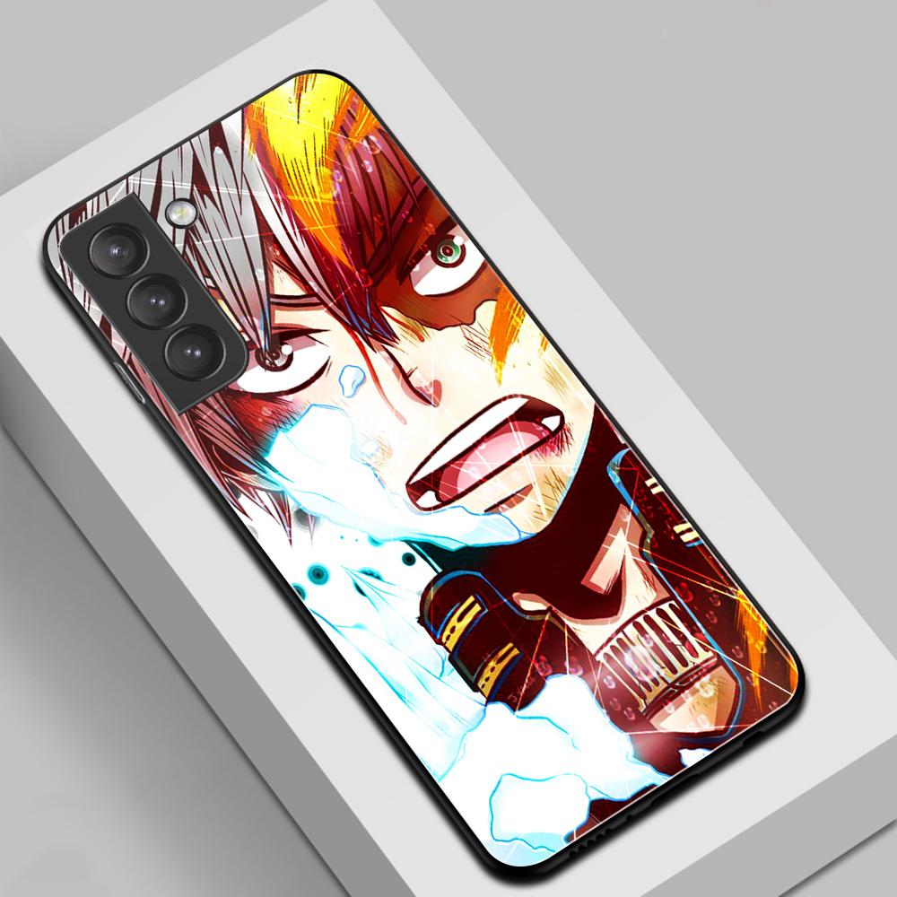 Bakugou Katsuki Scorch Anime für Samsung S22 Glashülle S8 S9 S10 Note 8 9 10 S10e S20 S21 plus Ultra Cover My Hero Academia