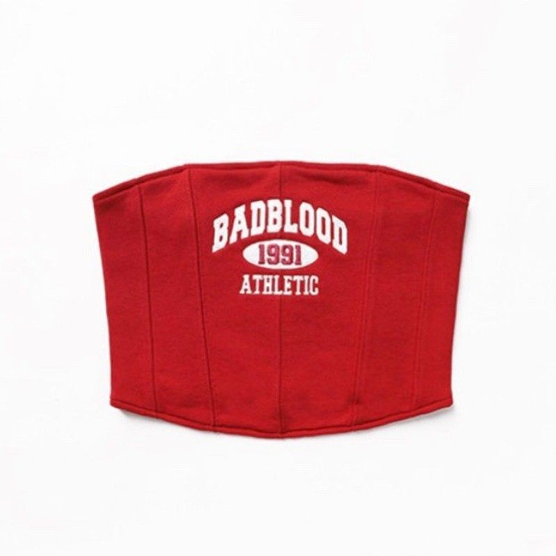 

Badblood South Korea American Sexy Tube Top Stylish Niche Style Sexy Women s Vest Camisole Embroider Tops Tide Red S