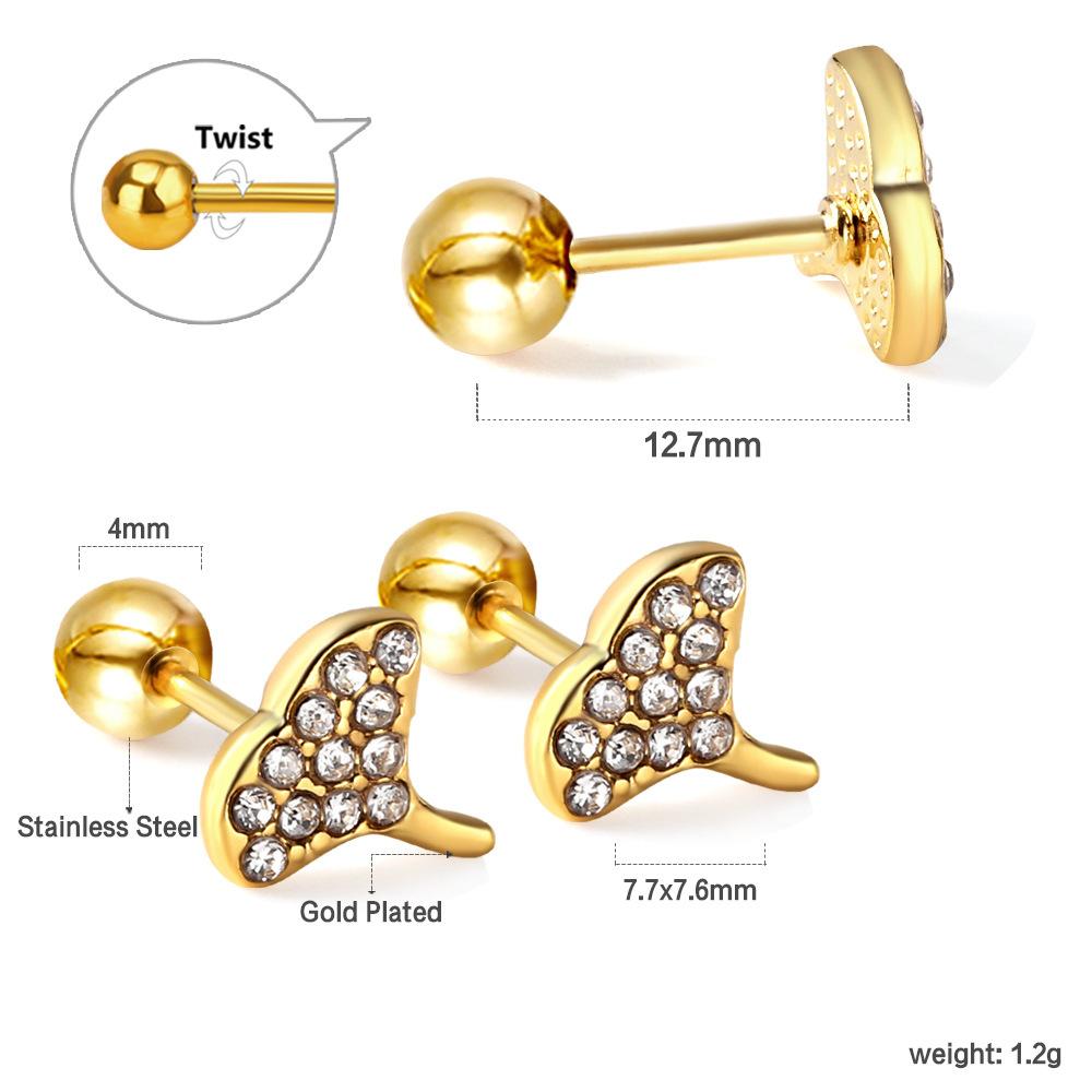 2026 European and American Love Stud Earrings, Fashionable Niche High-end Simple and Versatile Earrings