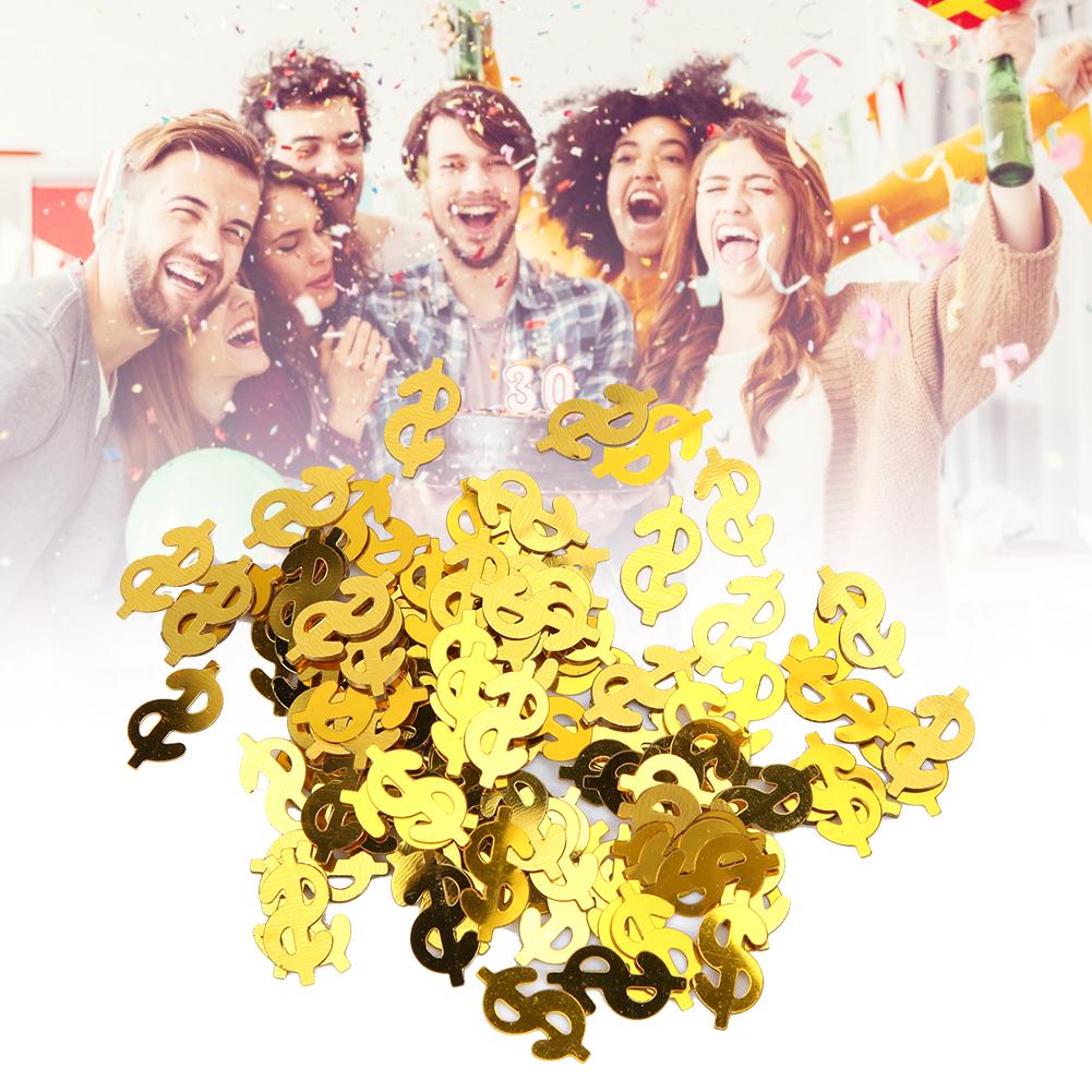 60g Dollar Sign Shaped Throwing Confetti Table Scatters Wedding Party DecorationsGold