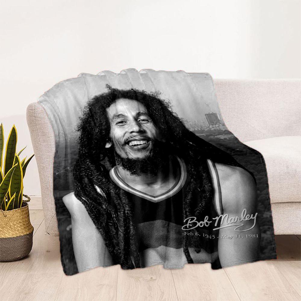 Bob Marley Reggae Legend Blanket Warmthful Decor Great For Picnics Chair Sofa For All Occasions Digital Print Ideal Gift For Birthday Valentine'S Day