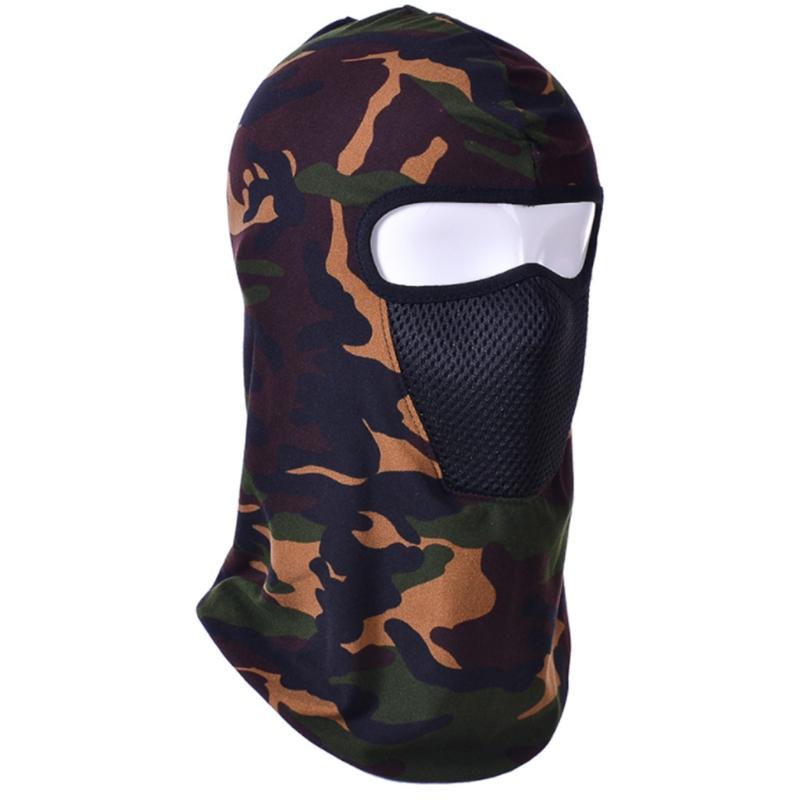 Lightweight Cycling Mask Camo Quick-drying Balaclava Sunscreen Sport Headgear for Cold Weather Chilly Outdoor Activities