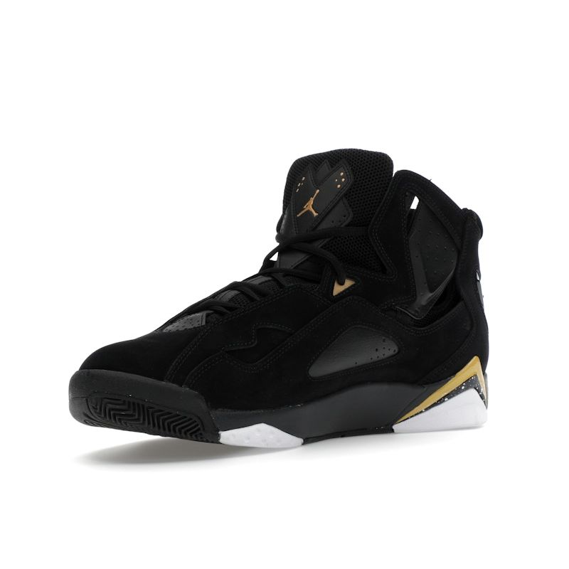 Air Jordan True Flight Black Metallic Gold Speckled Men Sneakers White 342964-072
