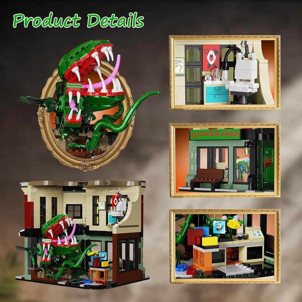 Ungiftiger Audrey 2 Piranha-Pflanze Haus Bauklötze Set Horror Shop Piranha-Blume Bausatz Kreative Spielzeug Set Weihnachten Geburtstag Geschenk Für Kinder