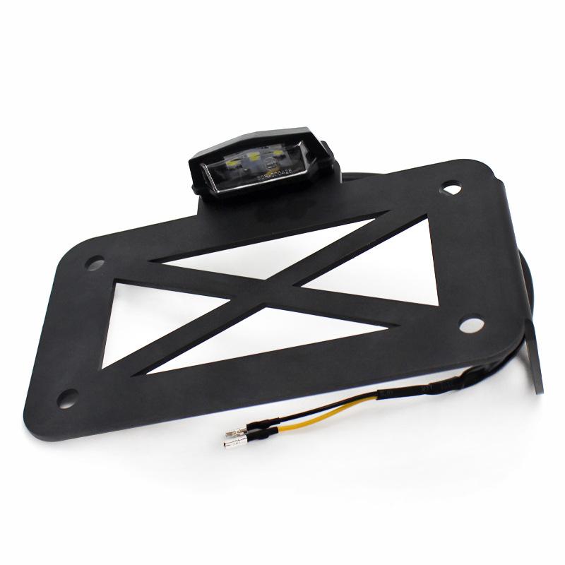 Universal Side Mount Motorcycle Registration License Plate Holder Bracket With LED Light For Harley Sportster Honda Cafe Racer