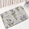 Purple Lavender Bath Mat Set Nature Flowers Plants Butterfly Modern Home Carpet Bathroom Decor Non-Slip Rugs Toilet Lid Cover