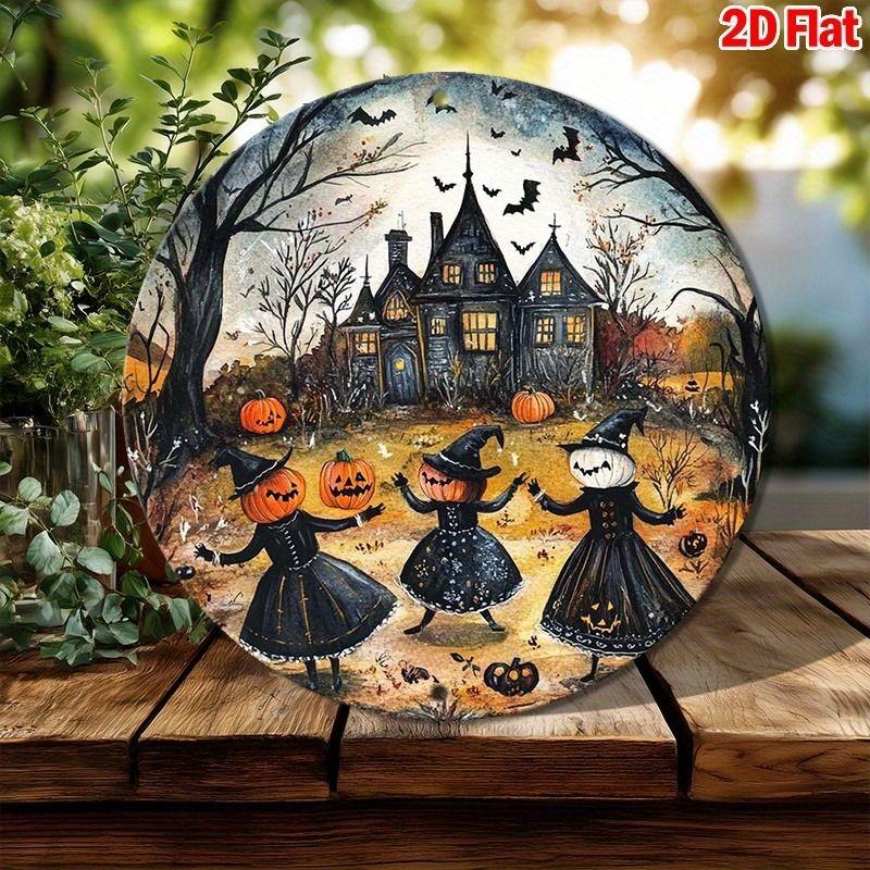2D Flat Hanging Decorative Metal Sign Hand Painted Art
