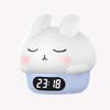 New Animal Party Digital Clock with Night Light: Shy Bunny & Doodle Duck Smart Soft-Light Mini Alarm Clock with Digital Temperature Display