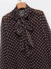 Camicia da donna a maniche lunghe con pois e fiocco Autunno 2025