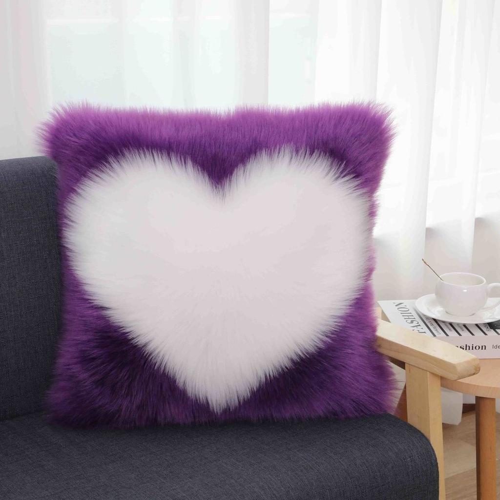 Flauschiger Kissenbezug aus Fell, langer Kissenbezug aus Plüschwolle, dekorativer weicher Kissenbezug für den Winter für Schlafsofa, Dekokissen