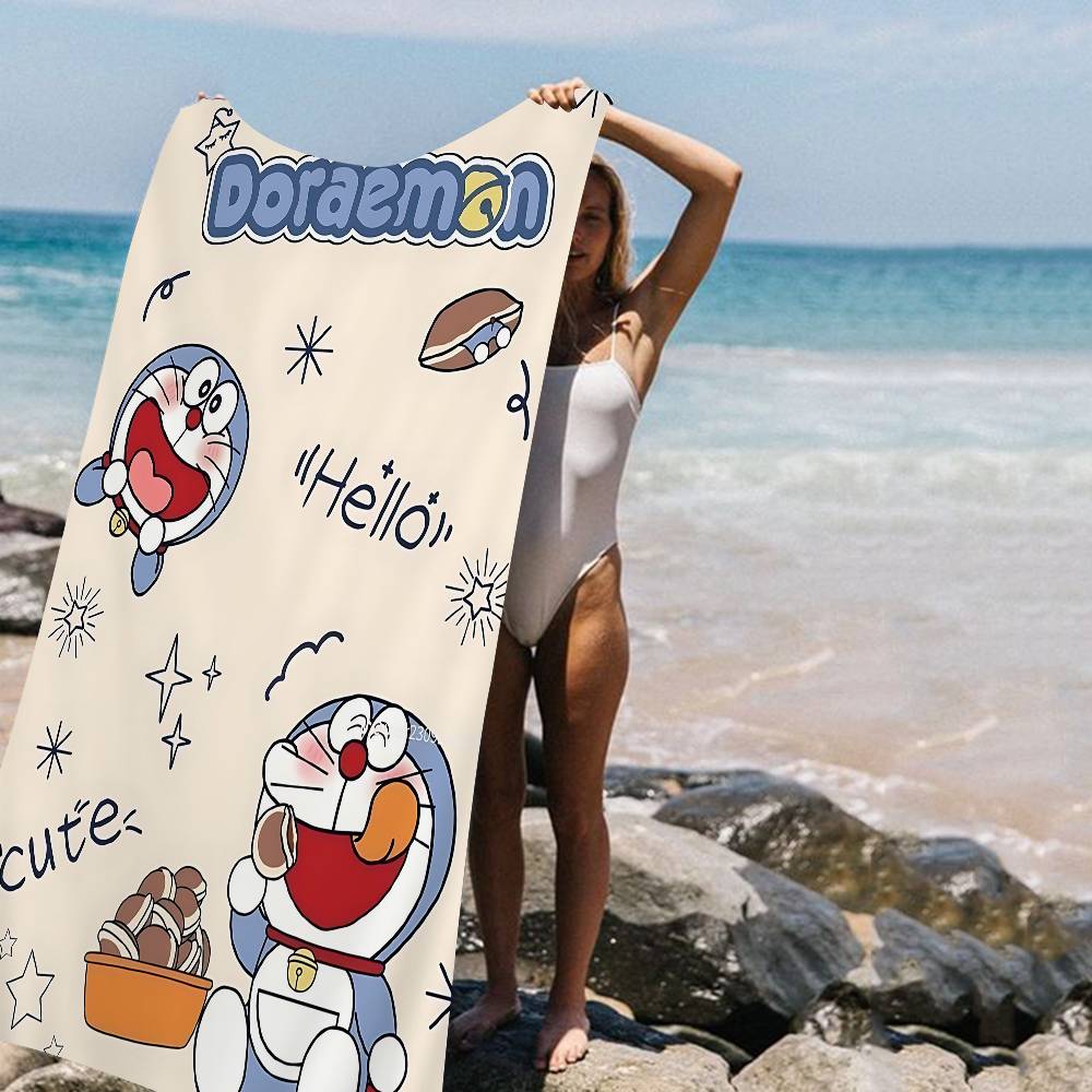 Cartoon D-Doraemons Anime Beach Swimming Towel Soft Absorbent Washcloth Children's Gifts for Kids Travel Camping Gym