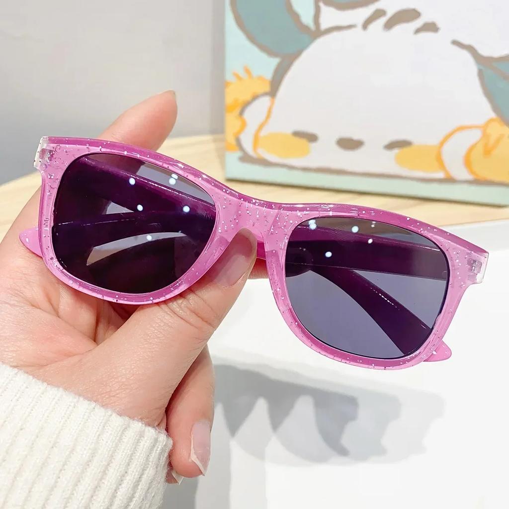 Cool Kids Colorful Sunglasses Shiny Square Frame Trendy Fashion Girls Sun Glasses Cute Eyewear UV Protection Lentes De Sol