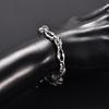Punk Stainless Steel Chunky Lip Knot Chain Bracelet for Women Men Hand Foot Ankle Chain Bangle Wristband Anklets Metal Jewelry