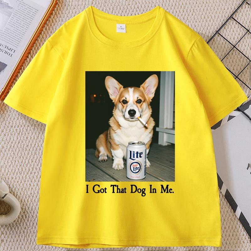 

I Got That Dog in Me Tshirt Causal Round Neck Corgi T Shirt Corgi Mom Funny Dog Tshirt Funny Meme Tshirt Vintage Short Sleeve 4XL