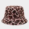 Spring new leopard print pattern double-sided basin hat women's tide outdoor fashion sunscreen visor couple casual bucket hat