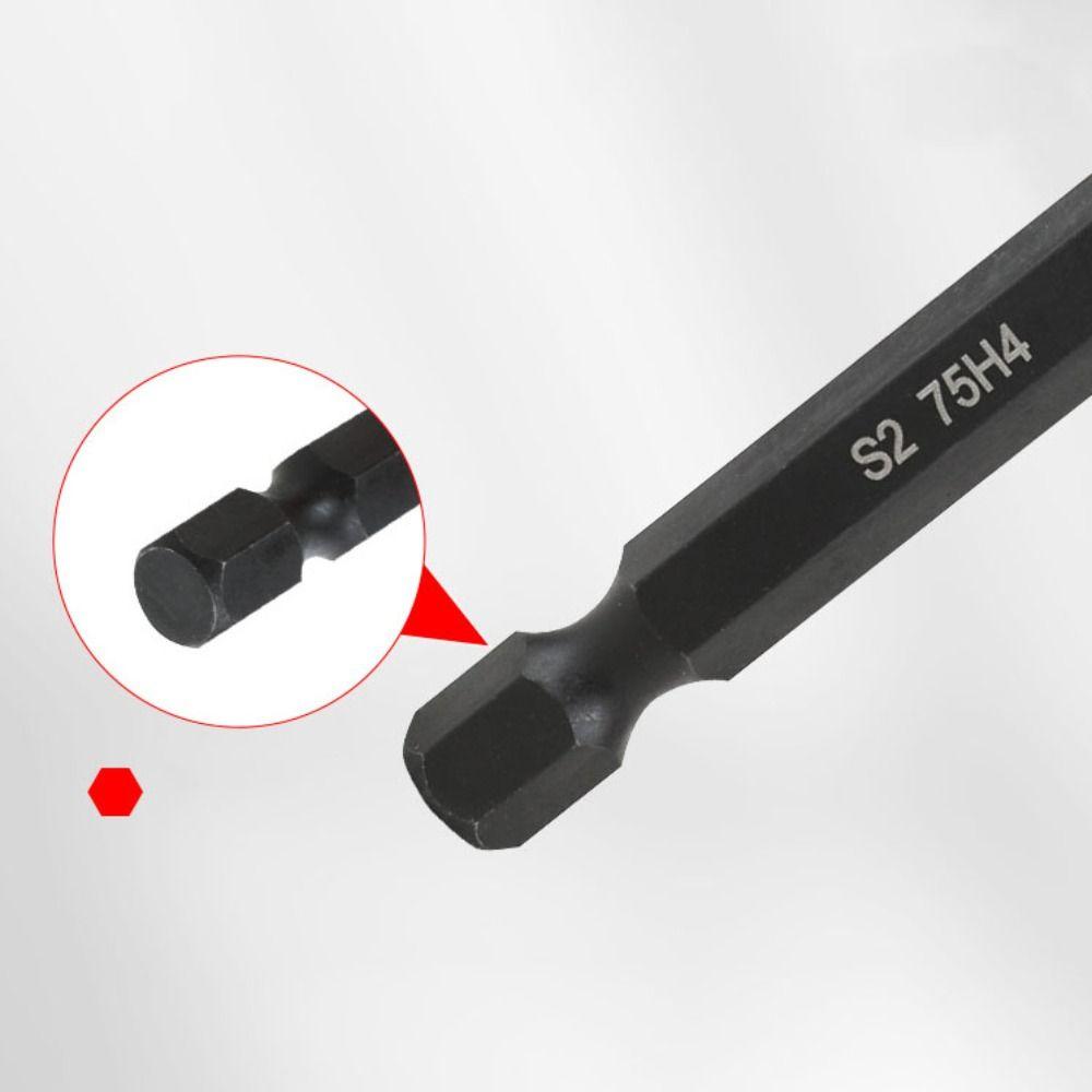 Magnetic Hex Head Screwdriver Bit 75mm Screwdriver Head Set Antirust Impact Driver Drill Bits  Car