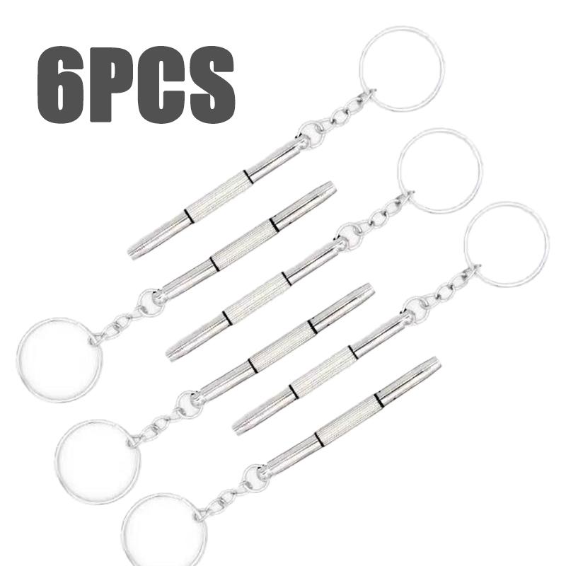 1-20PC Mini 3 In1 Screwdriver Multifunctional Precision Repair Eyeglass Screwdriver With Keychain Watch Repair Kit Tools