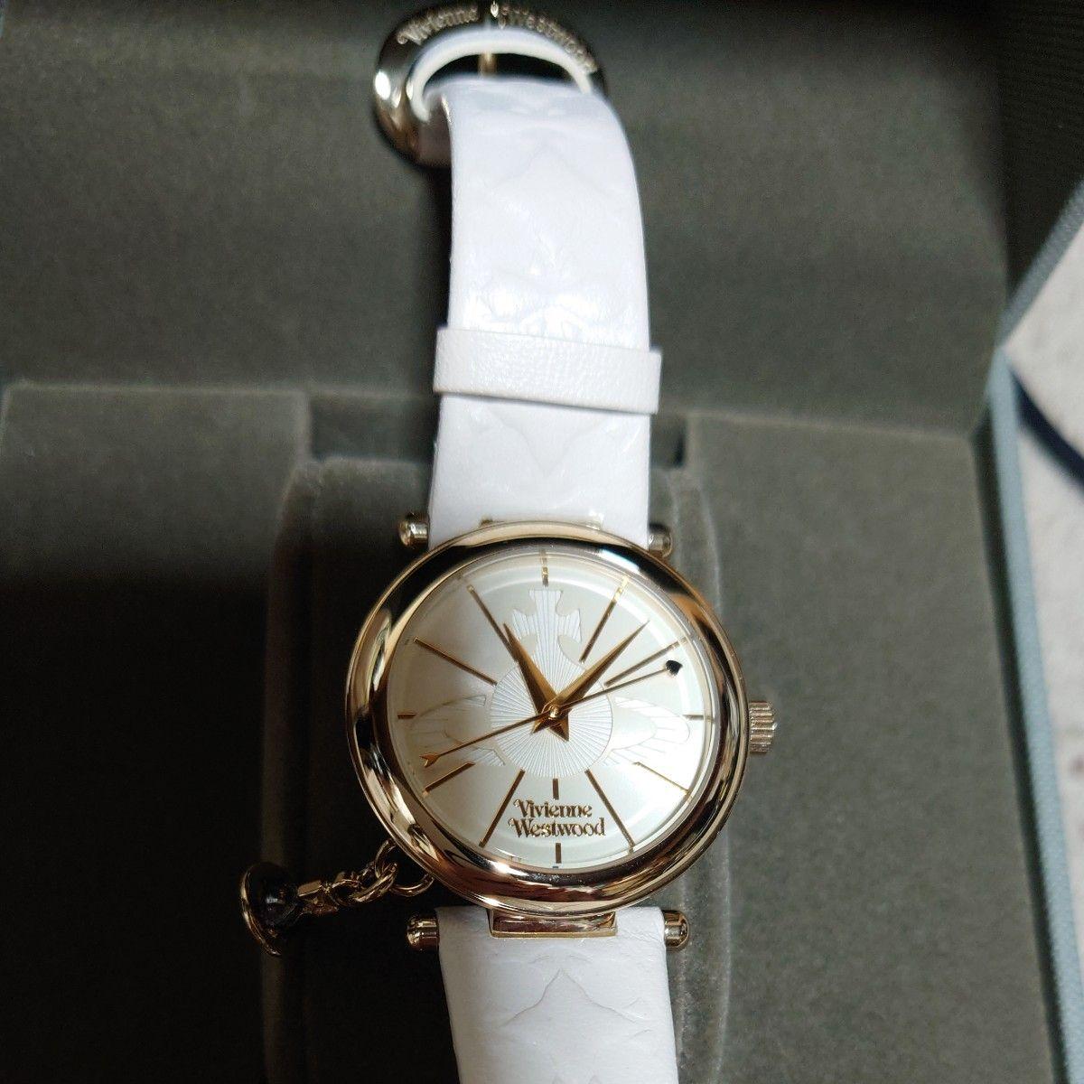 Used New and unused Vivienne Westwood Ladies Watch White Leather Belt
