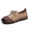 2024 Spring Women's Retro Soft Leather Casual Lace-Up Shoes