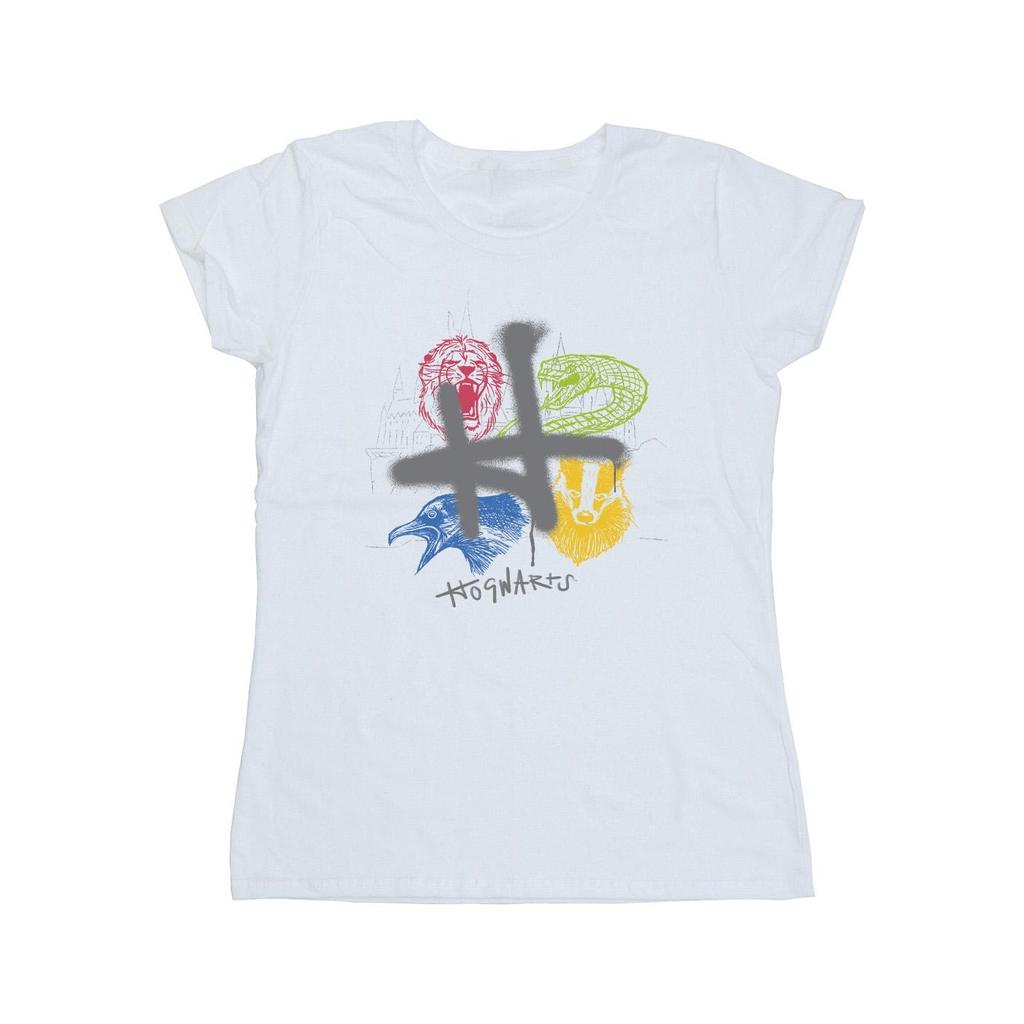 HARRY POTTER Womens/Ladies Emblems H Spray Cotton T-Shirt