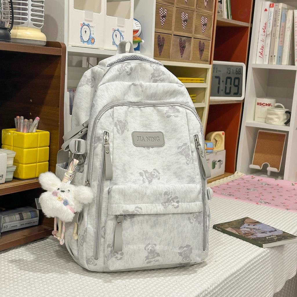 Schoolbag Fresh Sea Salt Blue Youth Vitality Primary and Secondary School Students Grades 1-9 Backpack High Value Multi-compartment Design Backpack