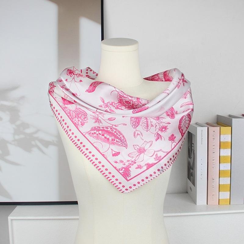 68Cm Cat Print Scarf Polyester Fiber For All Seasons Scarf For Women Fashionable And Versatile Neck Gaiter Shawl Hijab