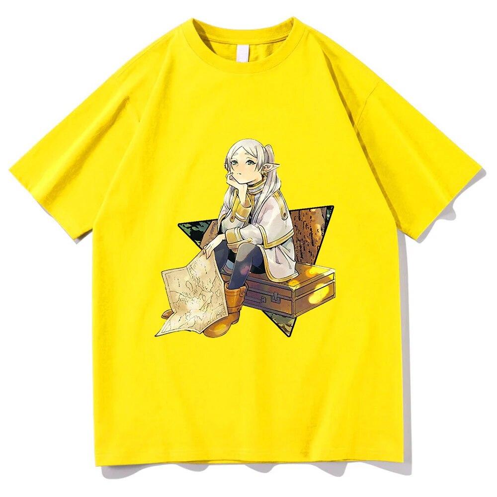 Tričko Frieren Beyond Journey's End Móda Unisex Harajuku Kawaii Sousou No Frieren Tričko Unisex Anime Unisexga Bavlněná trička Unisex