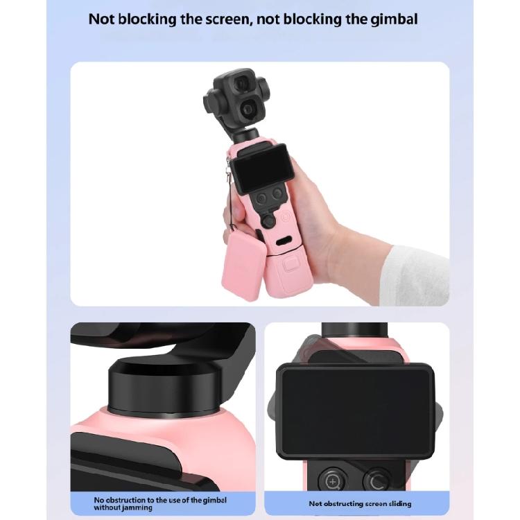 Button Clearance Camera Cover Kit, Silicone Split Sleeve Set for Pocket 4P Camera Carry, Bag Use, Storage, and Travel