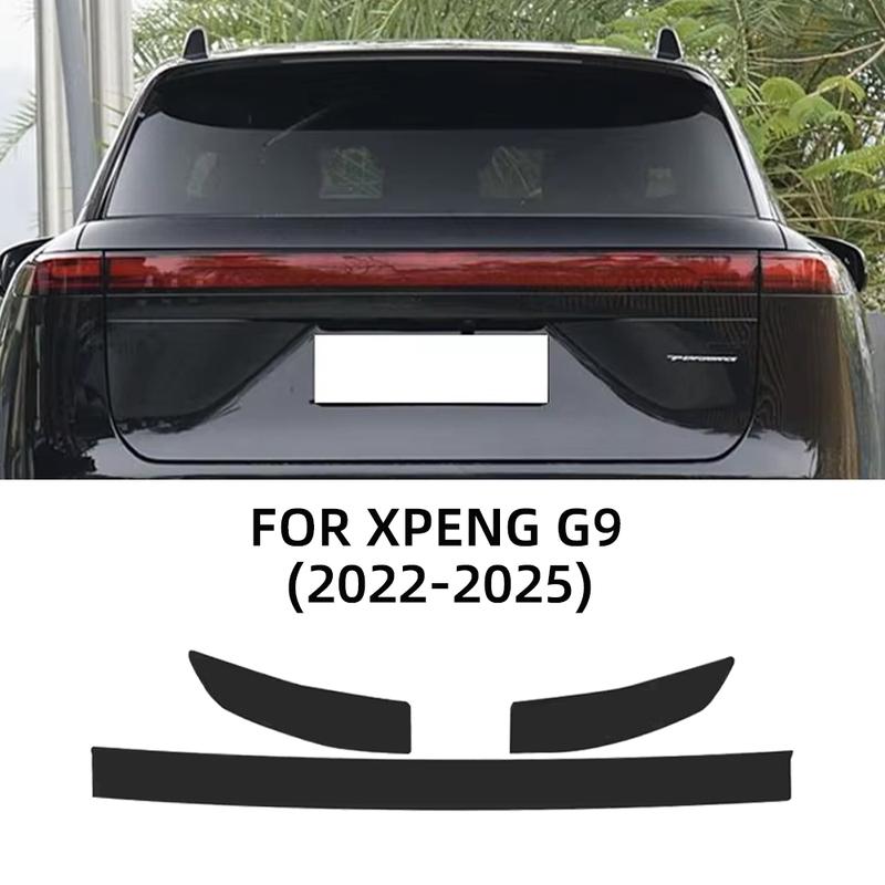 TPU For Xpeng G9 2022 2023 2024 2025 Car Rear Tail Film TPU Pre-cut Anti-scratch Clear Smoked Black Sticker Accessories.