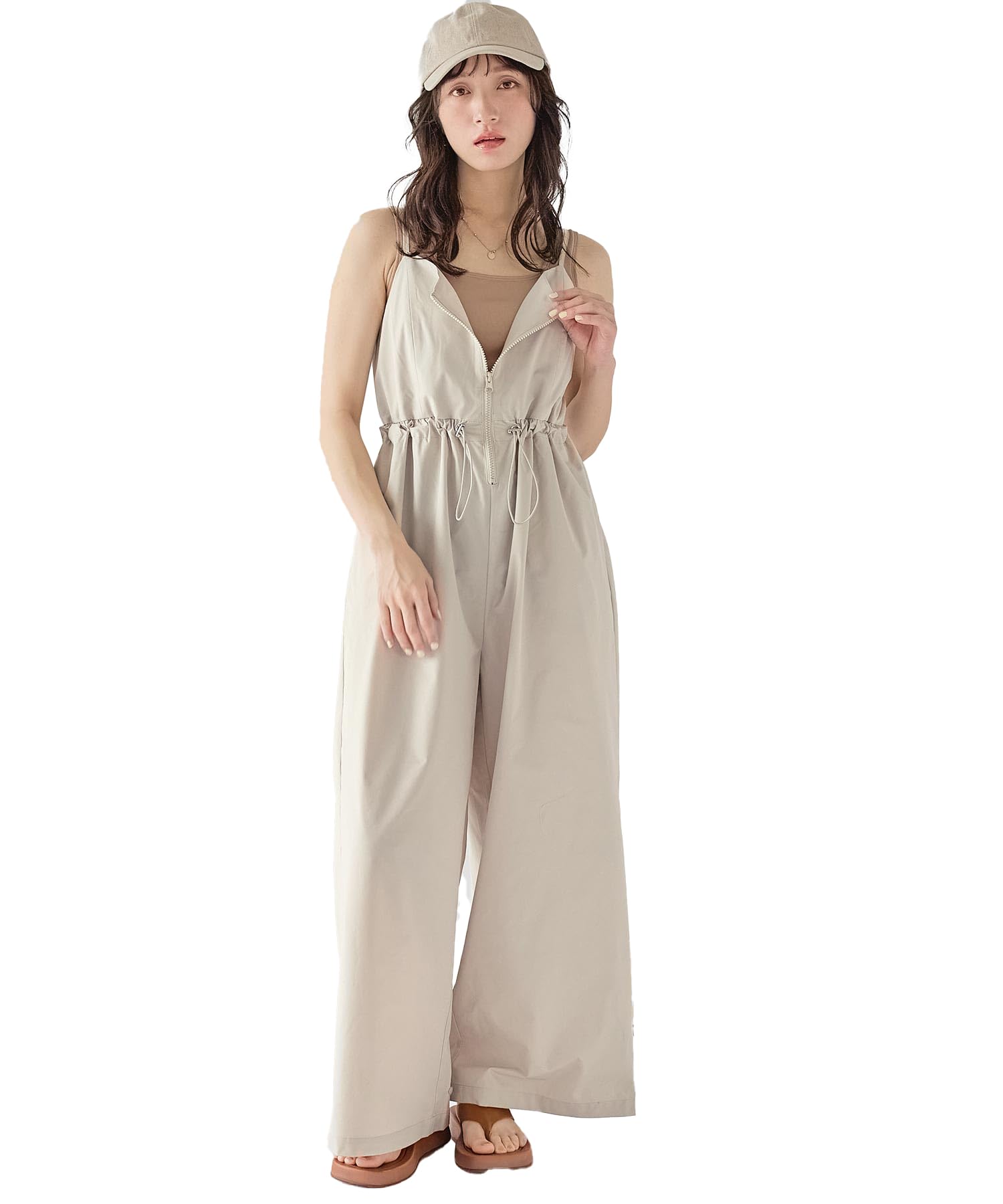 

Seedless 3-Piece All-in-One Rash Guard Bikini Swimsuit DFXM0593 Women s L Beige